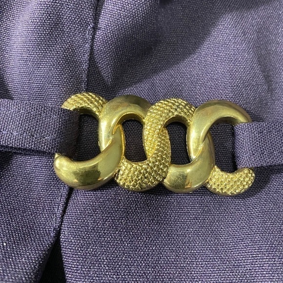 Jessica Vintage Tailored Blazer - Golden buttons Sz 12 purple - Picture 11 of 14